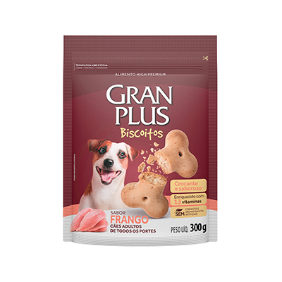 Biscoito GranPlus para Cães Adultos sabor Frango 300g