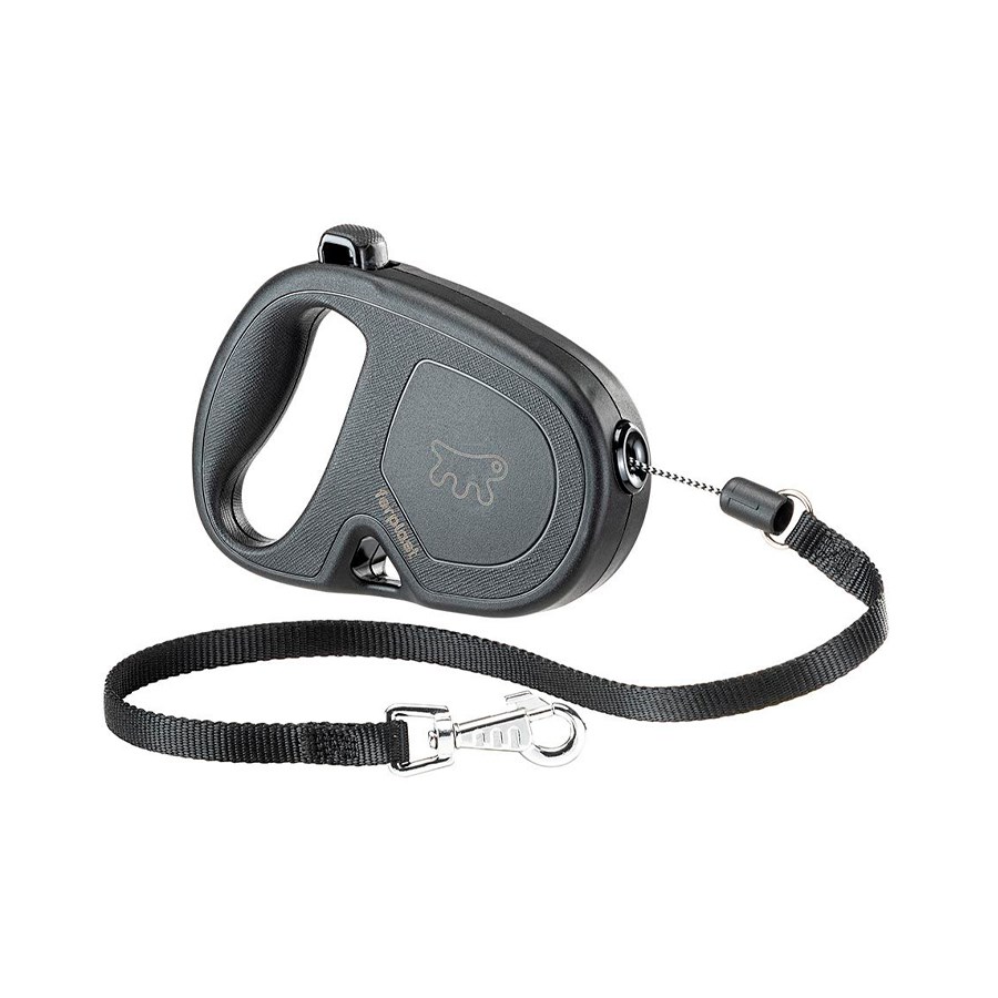Guia Retrátil Ferplast Flippy One Cord Preto para Cães