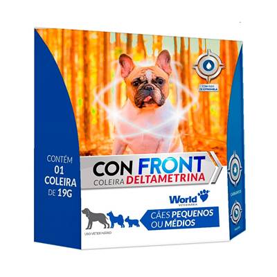 Coleira Antiparasitária Confront Deltametrina para Cães de Porte Pequeno e Médio