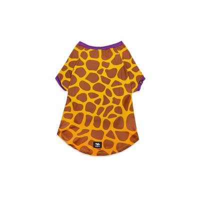 Roupa Dognerd Girafa com UV50 Amarela para Cães 1