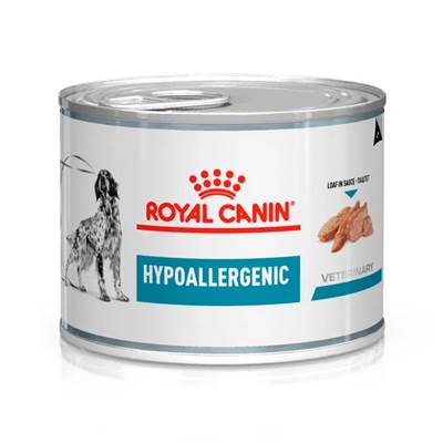 Ração Úmida Royal Canin Lata Veterinary Diet Hypoallergenic para Cães Adultos com Alergias 200g