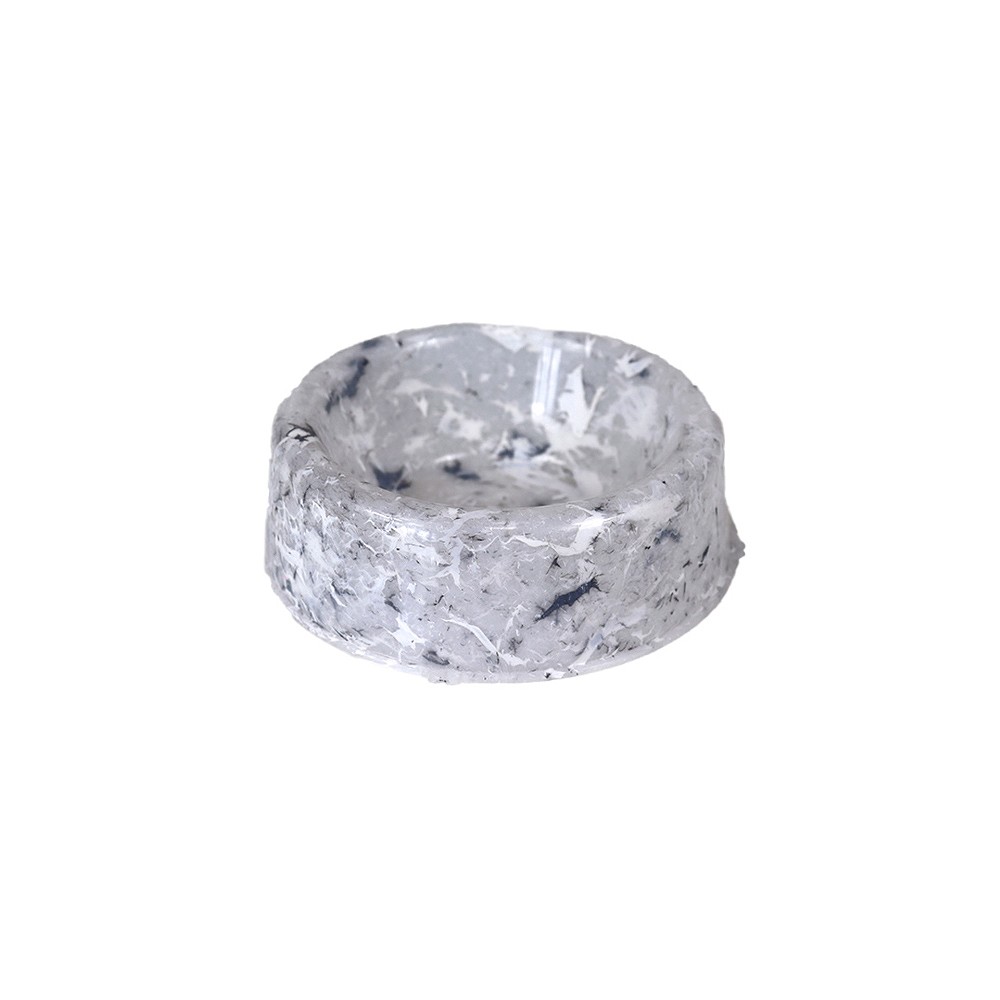 Comedouro Marmorizado Pet Injet Patinha Cinza para Cães