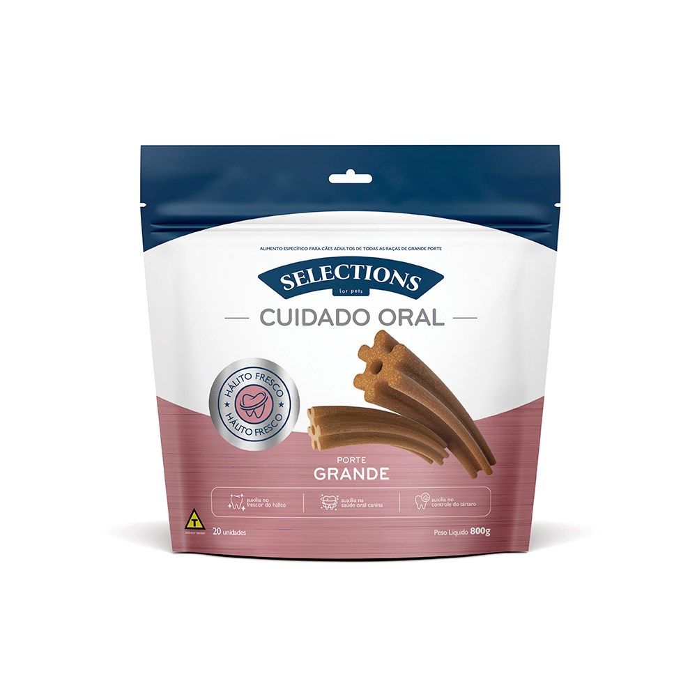 Snack Selections Cuidado Oral Porte Grande para Cães