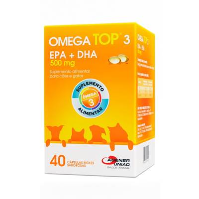 Suplemento Alimentar Ômega Top 3 para Cães e Gatos 1000mg