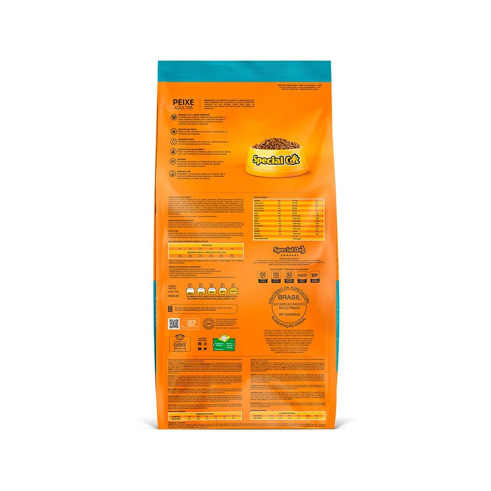 Ração Special Cat para Gatos Adultos Sabor Peixe 