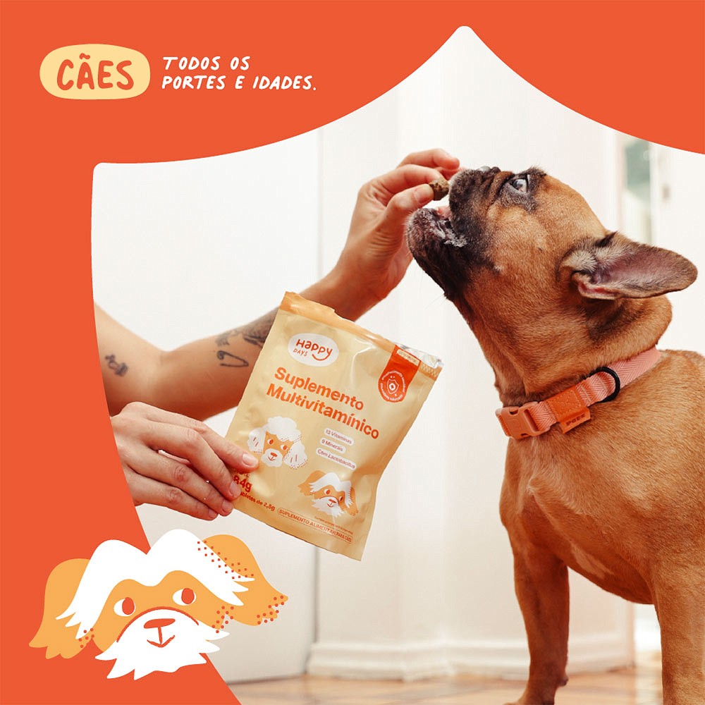 Suplemento Happy Days Multivitamínico para Cães