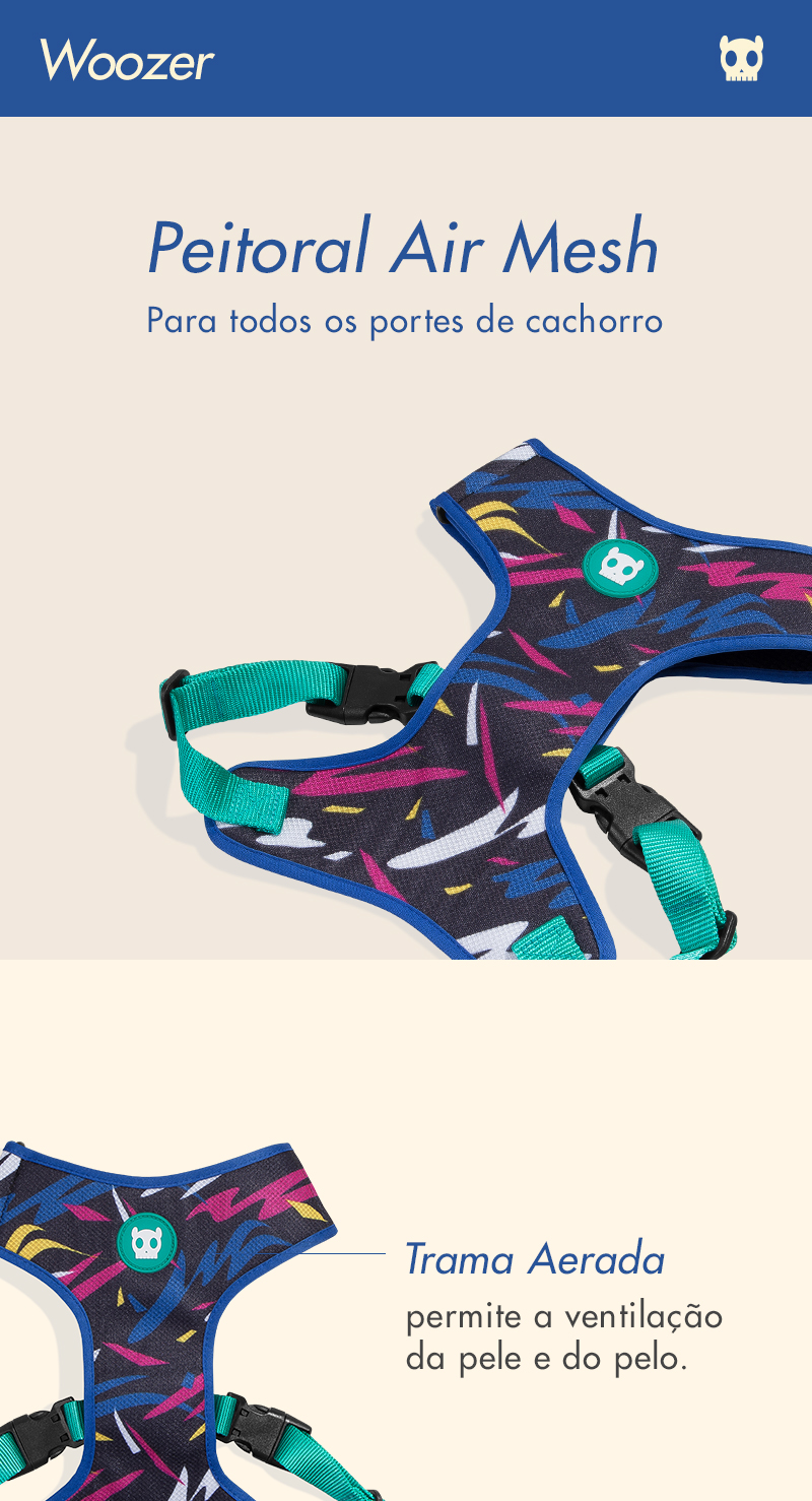 Peitoral para Cachorros Air Mesh Ajustável Woozer