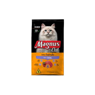 Ração Magnus sabor Carne para Gatos Adultos Castrados 1kg
