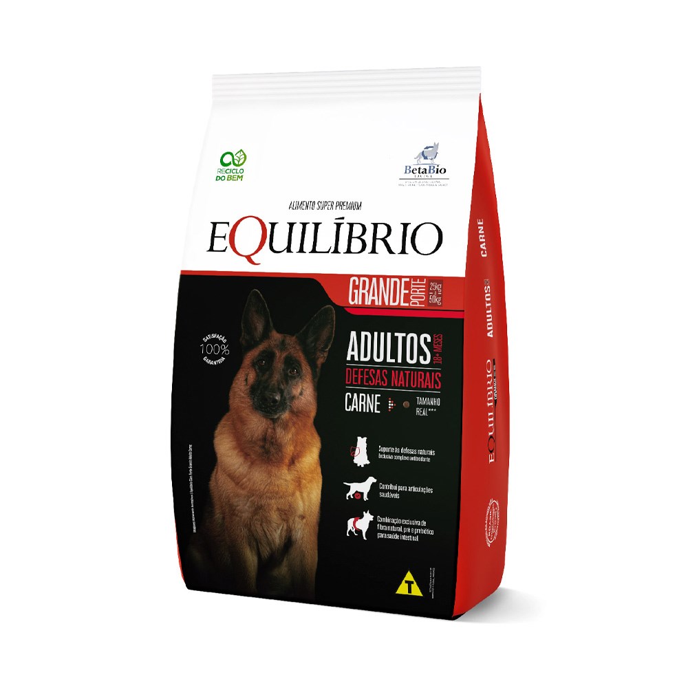 Ração Equilíbrio para Cães Adultos de Porte Grande sabor Carne