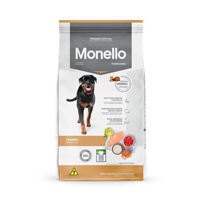 Ração Monello Dog Tradicional para Cães Adultos sabor Frango 15kg