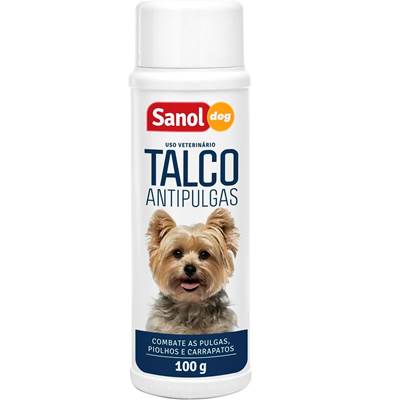 Talco Antipulgas Sanol Dog para Cães 100g