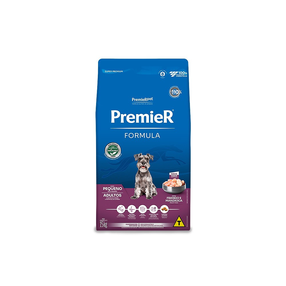 Ração Premier Fórmula para Cães Adultos Raças Pequenas sabor Frango