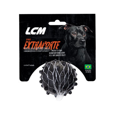 Brinquedo LCM Bola de Cravo Macia Extra Forte para Cães P