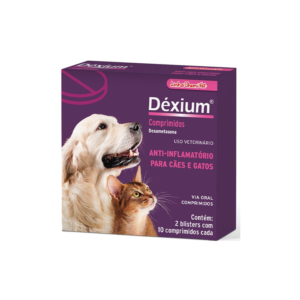 Anti-inflamatório Chemitec Déxium para Cães e Gatos