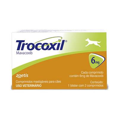 Anti-inflamatório Trocoxil 6 mg para Cães 2 comprimidos
