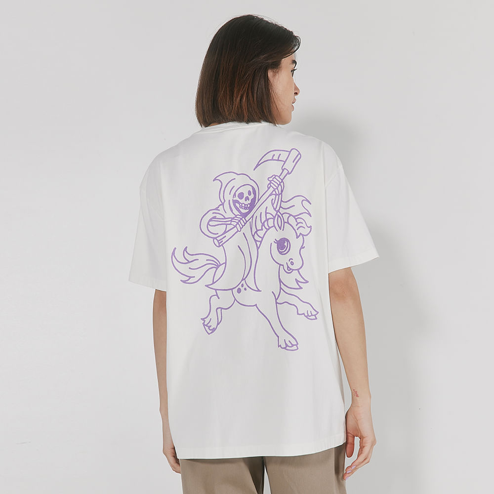 T-Shirt Wide Death Pony Branco | Imagem 1