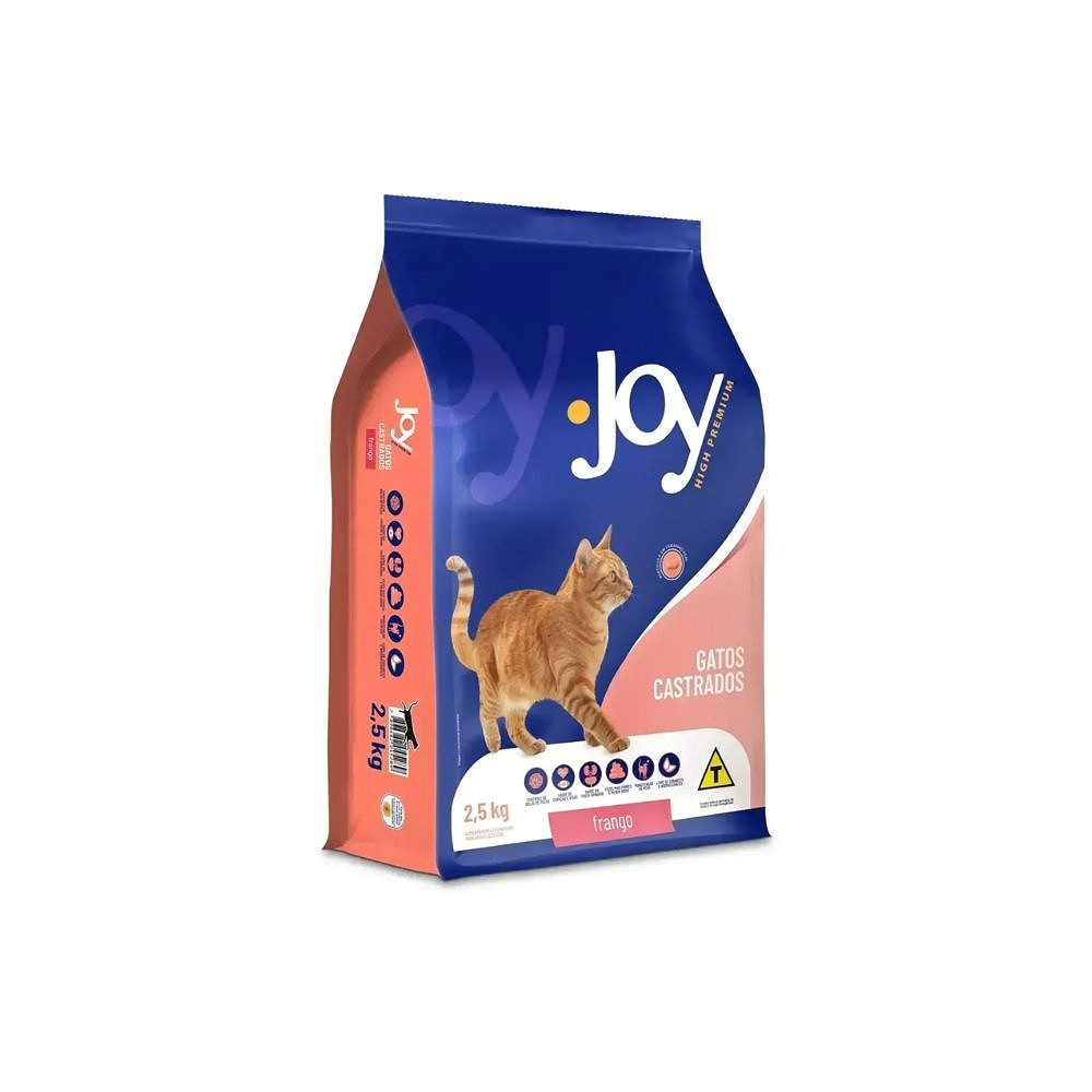 Ração Joy High Premium para Gatos Castrados Frango