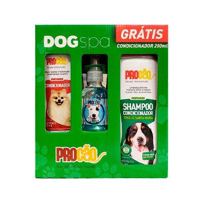 Kit Dog Spa Procão Shampoo, Colônia e Condicionador U