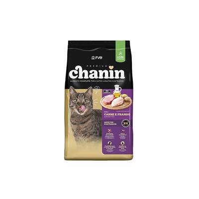Ração Chanin sabor Carne e Frango para Gatos Castrados 1kg