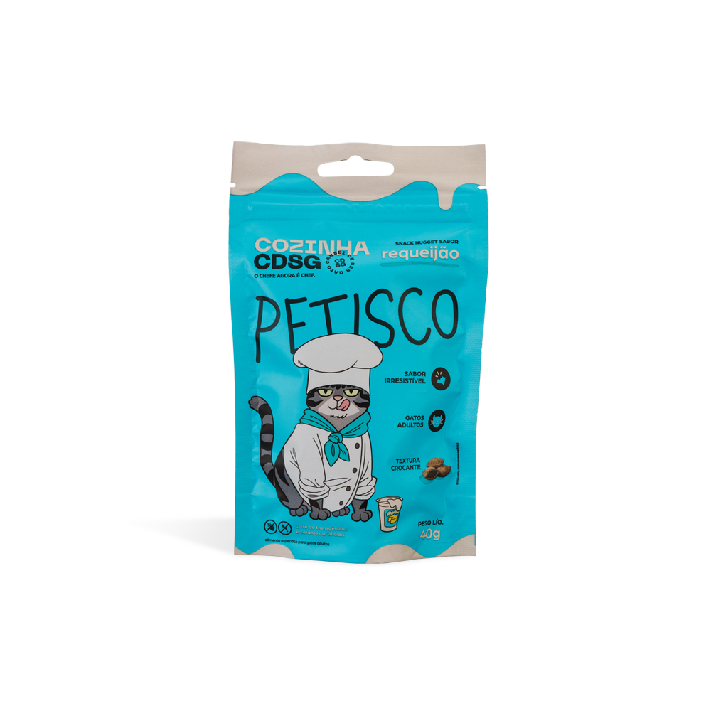 Snack Gato Nugget Cansei de Ser Gato sabor Requeijão 40g