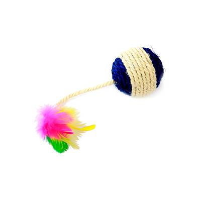 Brinquedo Napi Bolinha Sisal com Pena para Gatos U