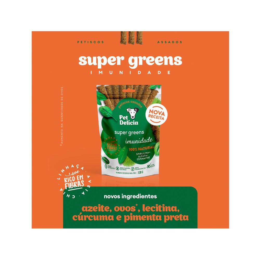 Petisco Pet Delícia Super Greens