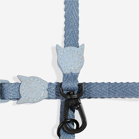 Peitoral com Guia Zee.Cat Naturals Marine para Gatos | Zee.Dog
