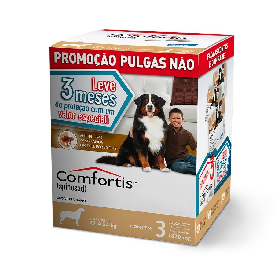 Antipulgas Comfortis Elanco 1620mg para Cães de 27kg a 54kg