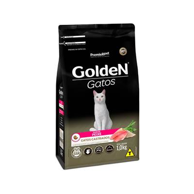 Ração Golden para Gatos Castrados sabor Peixe 1kg