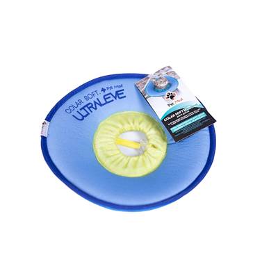 Colar Elisabetano Pet Med Ultraleve Soft Azul e Lima para Gatos