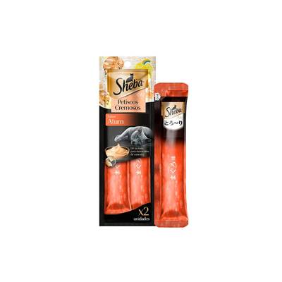 Snack Sheba Cremoso Atum para Gatos com 2 unidades 24g