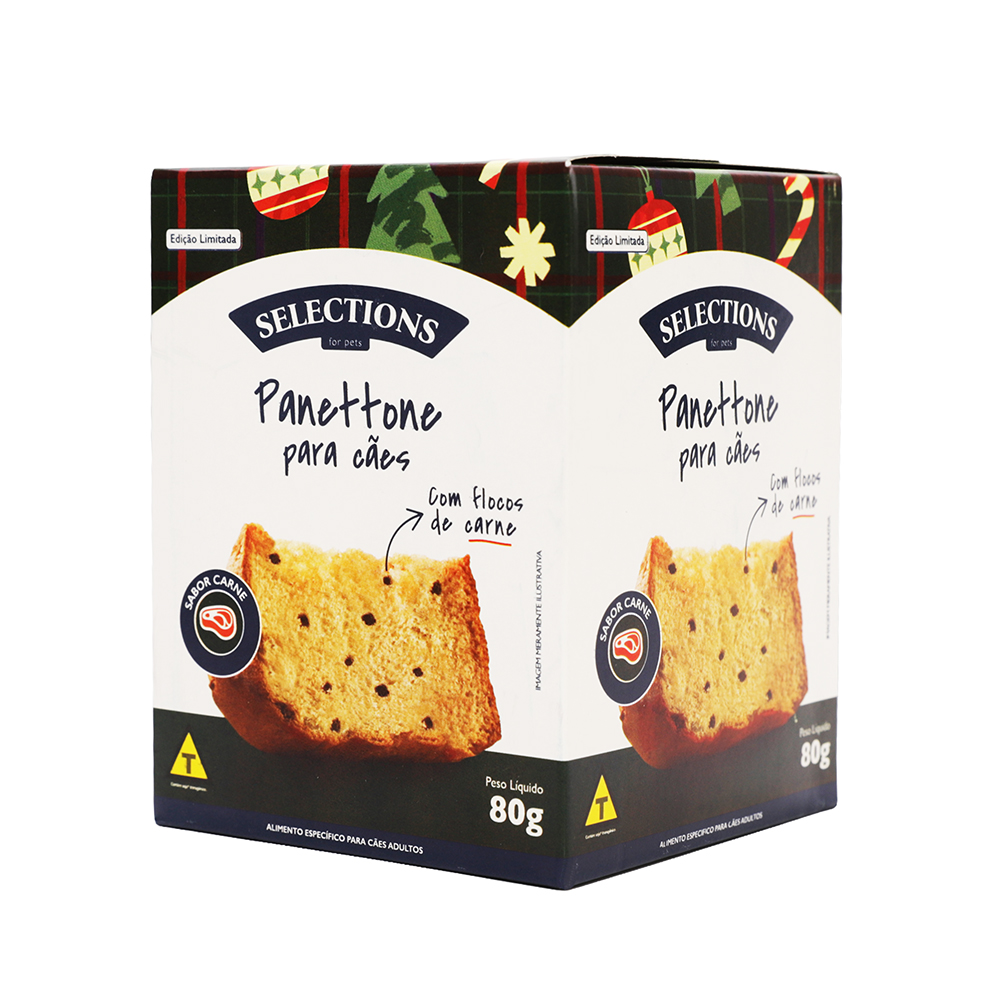 Panettone Selections For Pets com Flocos de Carne