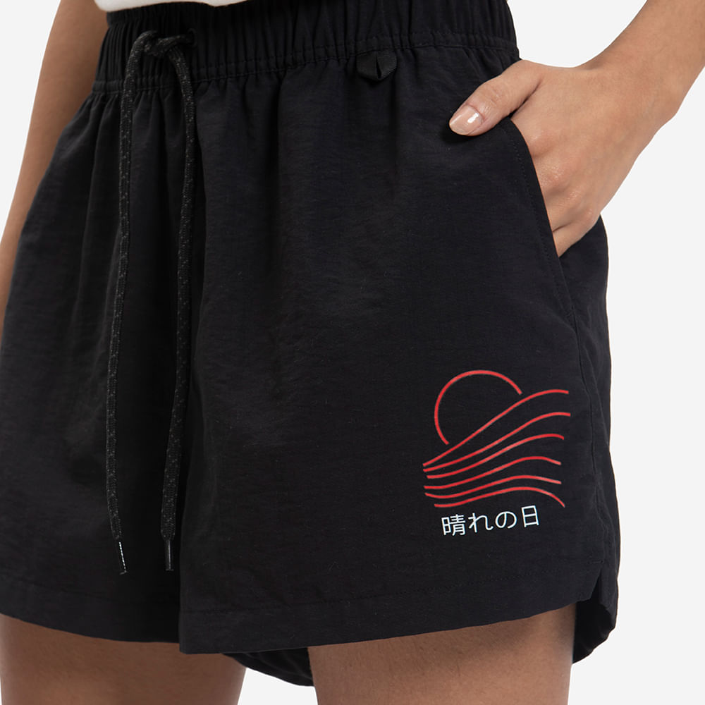 Short Wind Feminino Wavy Sun Preto | Imagem 1