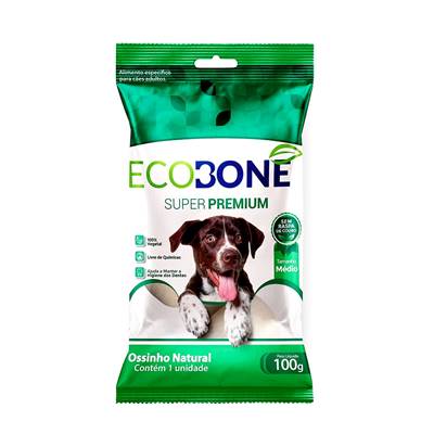 Petisco Ecobone Ossinho Natural Médio para Cães 1 unidade