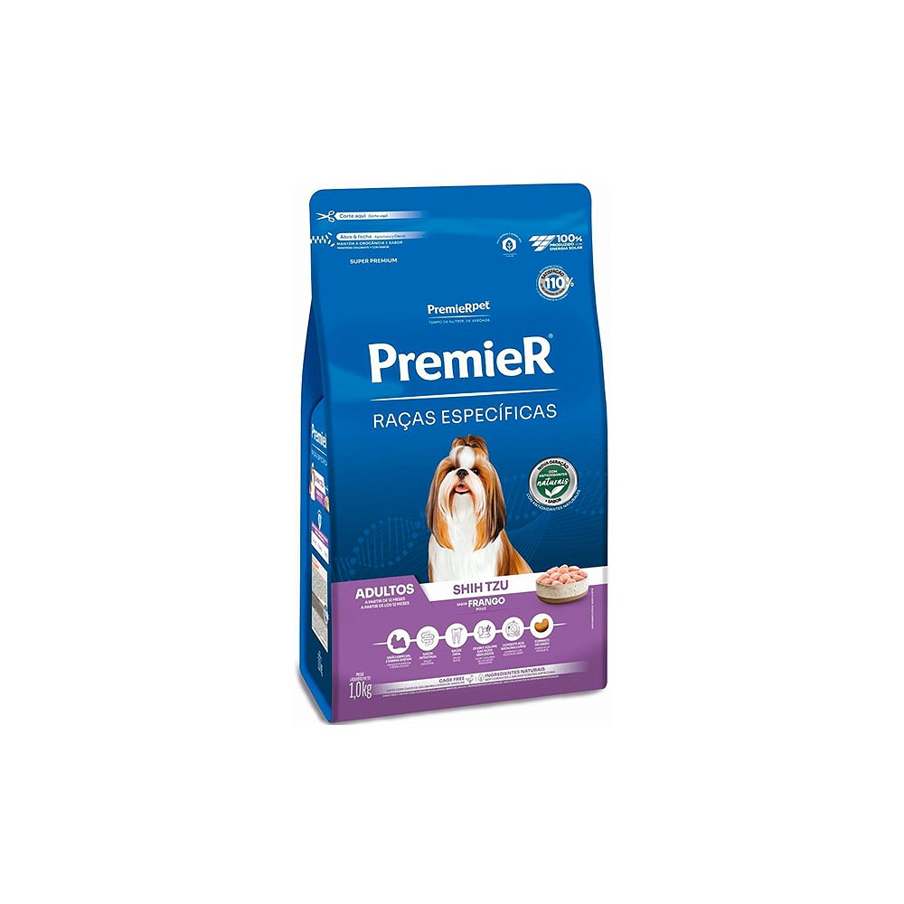 Ração Premier Raças Específicas Shih Tzu para Cães Adultos sabor Frango