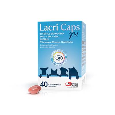 Suplemento Alimentar Agener Lacri Caps para Cães e Gatos 40 cápsulas