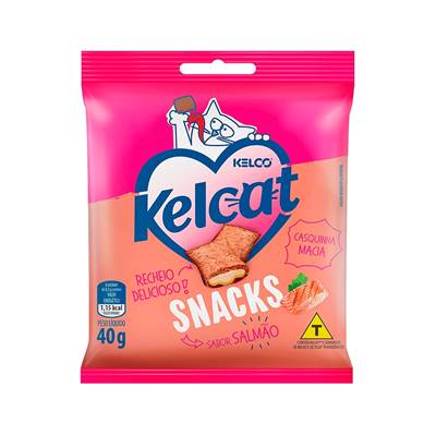 Snack Kelcat para Gatos Adultos e Filhotes Sabor Salmão