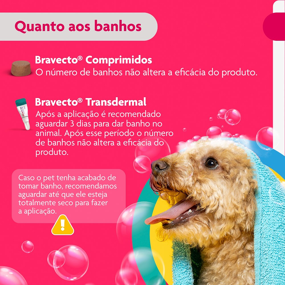 Antipulgas e Carrapatos Bravecto Transdermal para Cães de 4,5kg a 10kg - 250mg