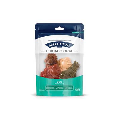 Petisco Selections For Pets Zoo Médio para Cães 100g