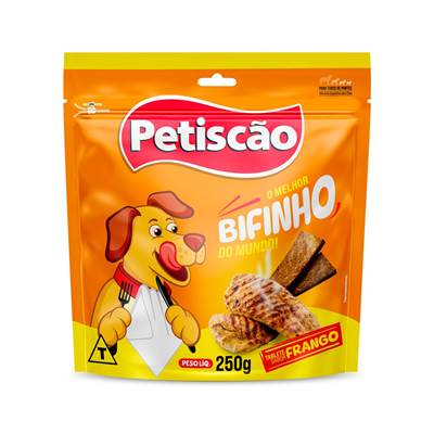 Snack Petisquinho para Cães Bifinho sabor Frango 250g