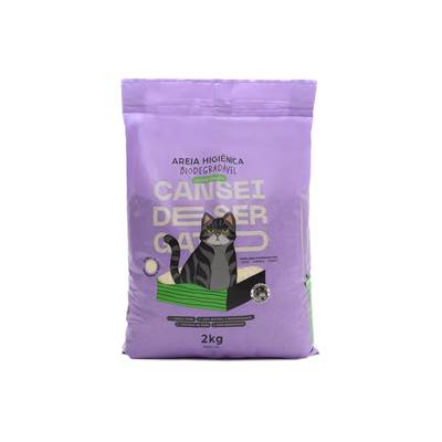 Areia Sanitária Biodegradável Cansei de Ser Gato Grãos Médios