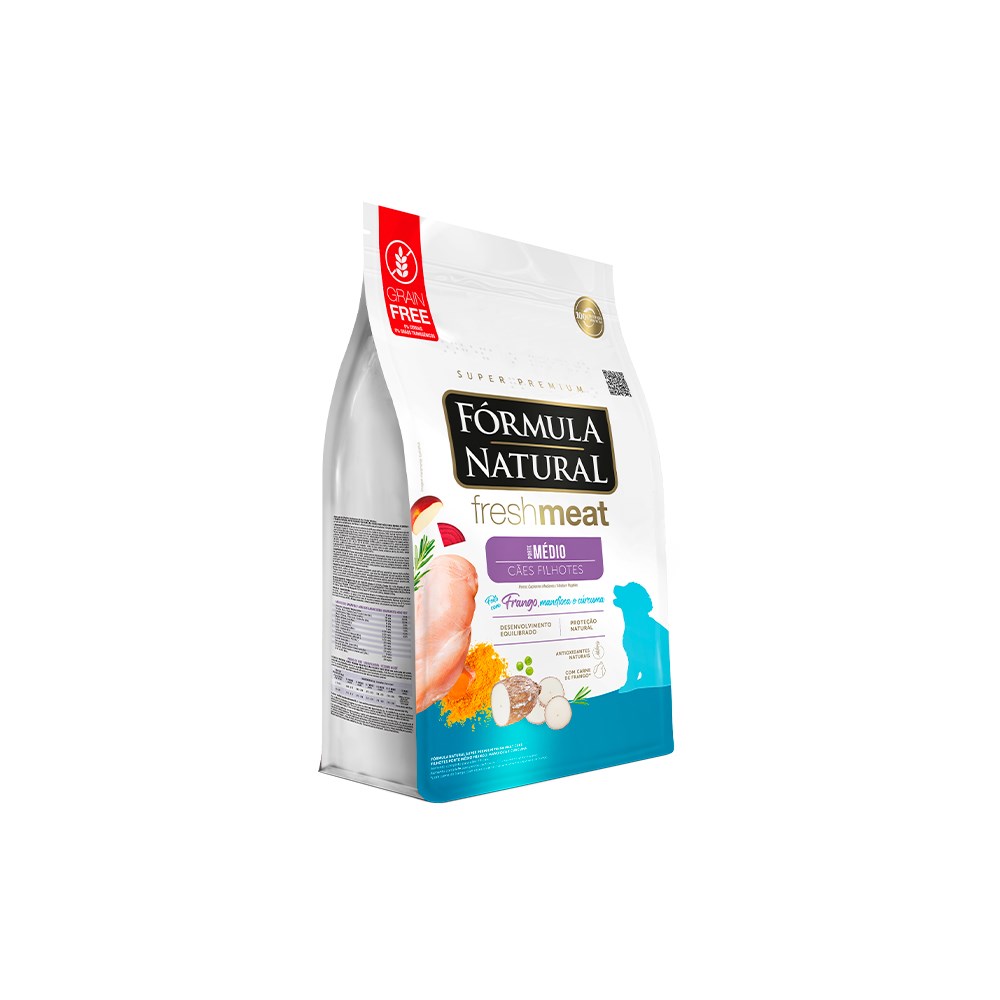 Ração Fórmula Natural Fresh Meat para Cães Filhotes de Porte Médio 