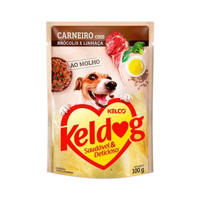 Keldog Sachê sabor Carneiro, Brócolis e Linhaça para Cães Adultos 100g