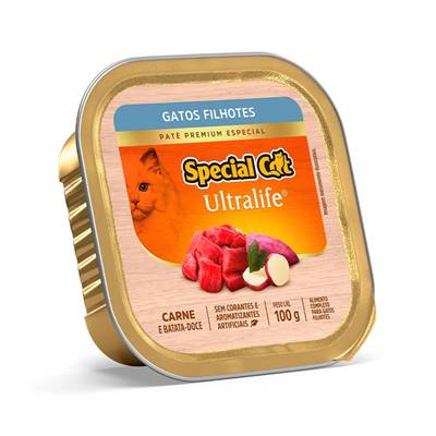 Ração Úmida Special Cat para Gatos Filhotes Sabor Patê de Carne 100g