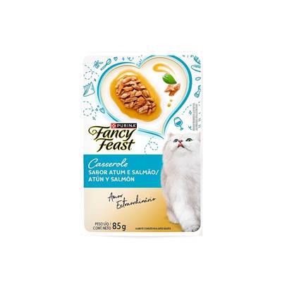 Ração Fancy Feast Sachê para Gatos Adultos sabor Casserole Atum & Salmão 85g