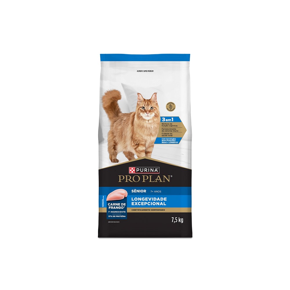 Ração Proplan Longevidade Excepcional para Gatos Sênior 7+ 