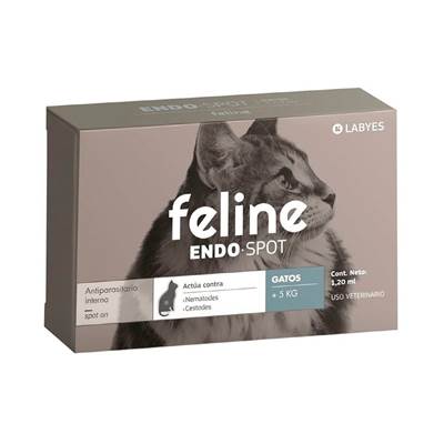 Vermífugo Labyes Feline Endospot para Gatos maiores de 5 Kg 1 pipeta