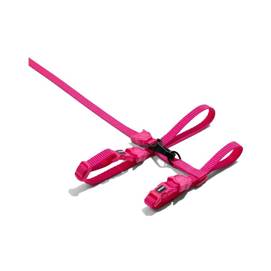 Peitoral com Guia para Gatos Pink Led