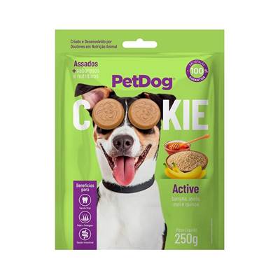 Biscoito Pet Dog para Cães sabor Banana, Aveia e Mel 250g