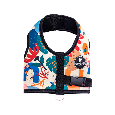 Peitoral I Love Pet Floral Baunilha para Cães 1